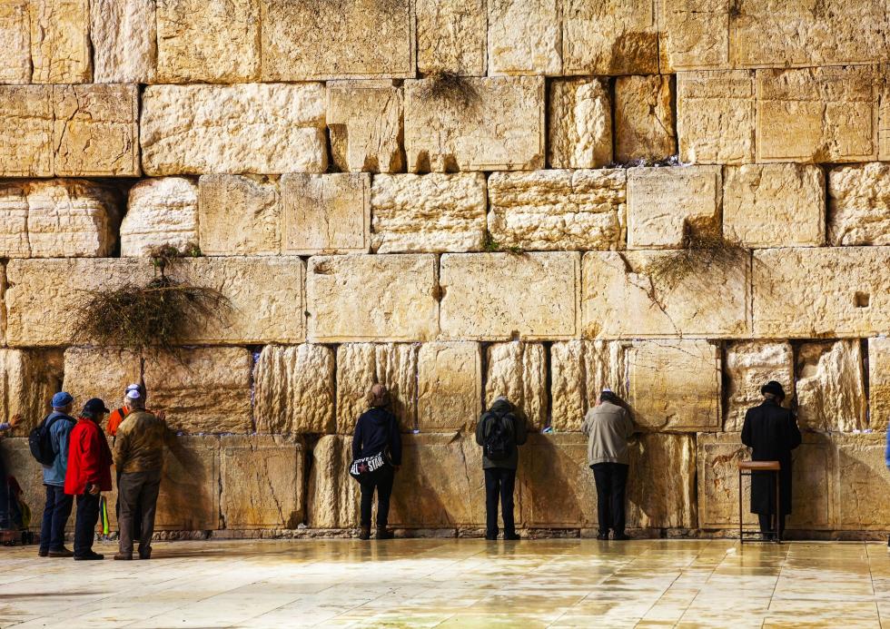 Izrael - ściana płaczu w Jerozolimie. 